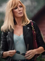 Beth Dutton TV-Series Yellowstone S04 Kelly Reilly Black Leather Jacket