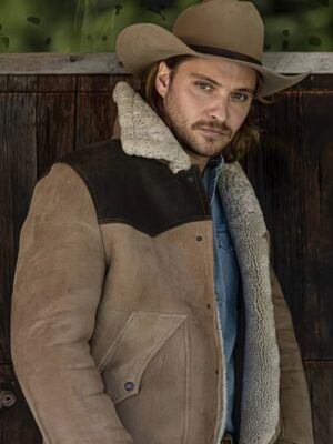 Luke Grimes Yellowstone S05 Kayce Dutton Brown Suede Jacket