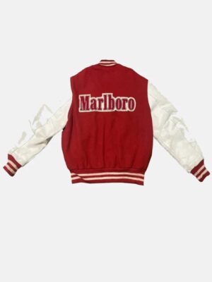 80’s Marlboro Racing Letterman Maroon & White Varsity Jacket