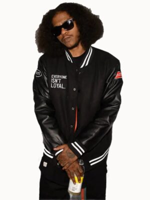 American Rapper Ab-Soul Elliott Wilson Hosts CRWN Black Varsity Jacket