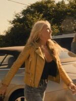 Ali Larter Landman Angela Norris Gold Leather Biker Jacket