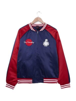 BigHero 6 Bay max Red & Blue Satin Bomber Jacket