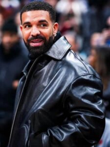 Canadian-Rapper-Drake-Warriors-Game-Leather-Jacket