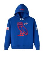 Re Worked Buffalo Bills OVO x NFL OG Owl Icon Team Hoodie Blue