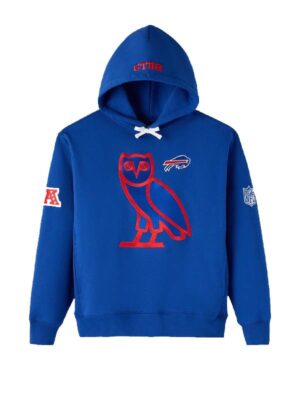 Re Worked Buffalo Bills OVO x NFL OG Owl Icon Team Hoodie Blue