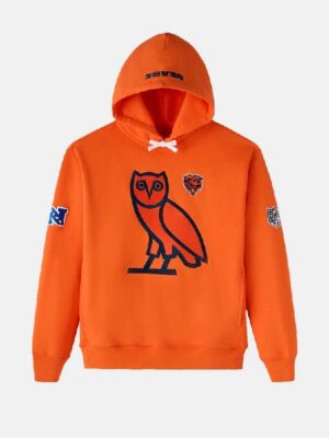 Re Done Chicago Bears OVO x NFL OG Owl Icon Team Hoodie Orange