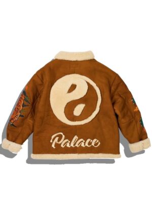 Palace x UGG Suede Leather With Shearling Brown Jacket