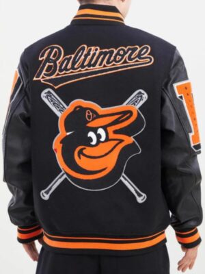 Baltimore Orioles Mashup Varsity Jacket Black