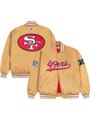 San Francisco 49ers GOLF WANG Satin Bomber Jacket