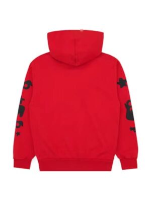 Unisex Sp5der Beluga Red Pullover Hoodie