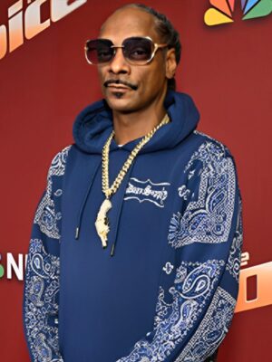 The Voice S26 Snoop Dogg Blue Paisley Print Hoodie