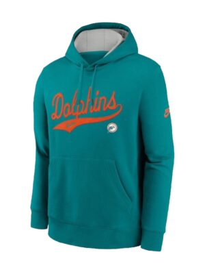 Unisex Miami Dolphins Nike Green Rewind Club Logo Hoodie