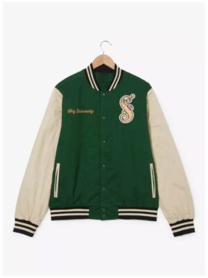 Wicked Shiz University Varsity Green & White Jacket