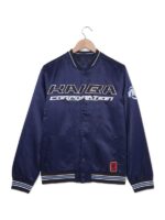 Kaiba Corporation Yu Gi Oh Blue Satin Bomber Jacket