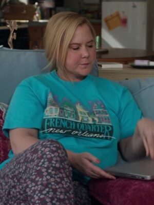 Amy Schumer Film Kinda Pregnant 2025 Printed Blue T-Shirt