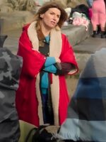 Sharon Horgan Bad Sisters S02 Eva Garvey Red Shearling Robe