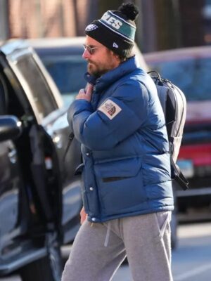 Bradly Cooper Blue Puffer Jacket