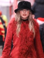 Taylor Swift Chiefs Game Fur Coat