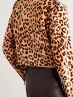 Landman Ali Larter Leopard Leather Biker Jacket