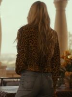 Landman Ali Larter Leopard Print Leather Biker Jacket