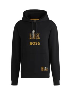 NFL Gold-Tone Artwork Stretch Black Pullover Hoodie - Unisex