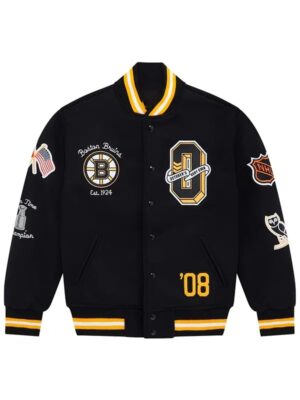 OVO Boston Bruins Black Varsity Jacket