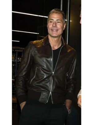 Rob Pelinka 2025 Black Bomber Jacket