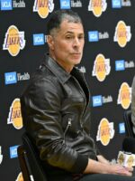 Rob Pelinka 2025 Black Bomber Jacket