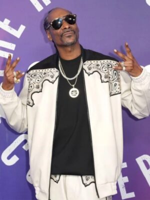 Snoop Dogg SNL 50th Homecoming Concert Black and White Jacket