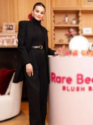 2025 Galentine’s Day Event Selena Gomez Black Suit