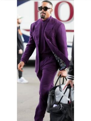 2025 Super Bowl Arrival Jalen Hurts urple Suit