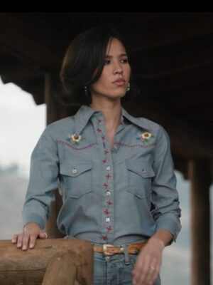 Yellowstone S05 Monica Dutton Floral Embroidered Shirt