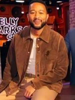 The Kelly Clarkson Show John Suede Brown Shirt Jacket