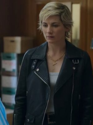 Toxic Town Jodie Whittaker Biker Leather Jacket