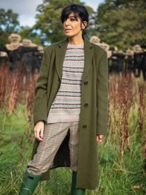 Tv-Series The Traitors UK 2024 Claudia Winkleman Green Trench Long Coat