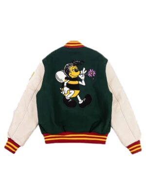 Bee Line Green & White Varsity Jacket