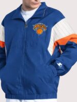 Men's New York Knicks rter Blue Yard Line Full-Zip Jacket