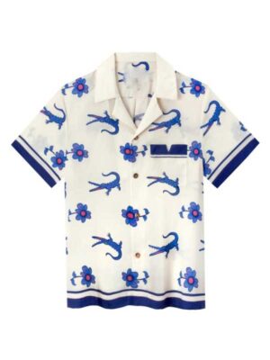 Ratliff The White Lotus S03 Sam Nivola Crocodile & Floral Print Shirt
