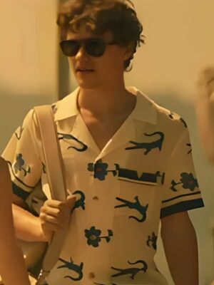 The White Lotus Sam Nivola Crocodile & Floral Print Shirt