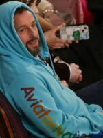 Unisex Adam Sandler Oscars 2025 Aviator Nation Blue Hoodie