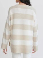 With Love Meghan Meghan Markle Beige Stripe Sweater