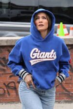 Jennifer Lopez Hoboken 2025 Blue Hoodie