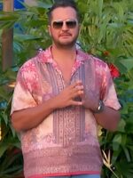 American Idol Luke Bryan Red Printed Shirt