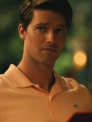 TV-Series The White Lotus 3 Saxon Ratliff Pink Polo Shirt