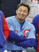 2025 Baseball Phillies vs Cubs Seiya Suzuki Blue Jersey