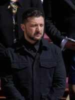 Volodymyr Zelensky Vatican Pope Francis Funeral Black Military-Style Field Jacket