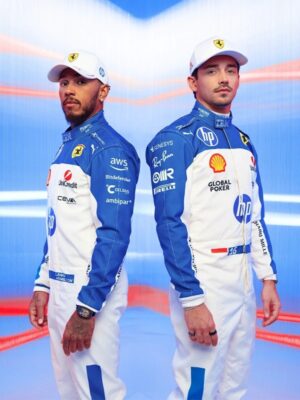 F1 Miami GP 2025 Scuderia Ferrari White Racing Suit