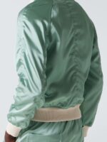 Ed Sheeran Azizam Green Satin Bomber Jacket