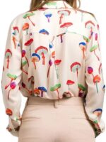 E! News Mushroom Gail Simmons White Print Shirt