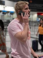 Lucas Reyes Film Fight Or Flight 2025 Josh Hartnett Pink Strawberry Milk T-Shirt